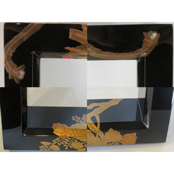 年末在庫◇特売品）輪島塗 塗師 静峰（大家芳男） 鳳凰蒔絵 炉縁 黒蝋