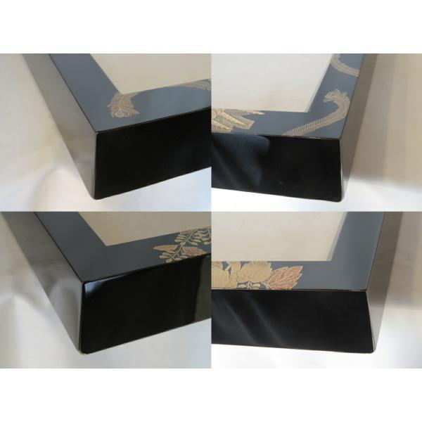 年末在庫◇特売品）輪島塗 塗師 静峰（大家芳男） 鳳凰蒔絵 炉縁 黒蝋