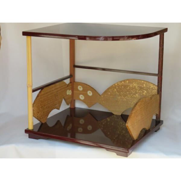 八月☆特売品）鵬雲斎好写 固定式 寿扇棚USED 茶道具 〈税込・送料込