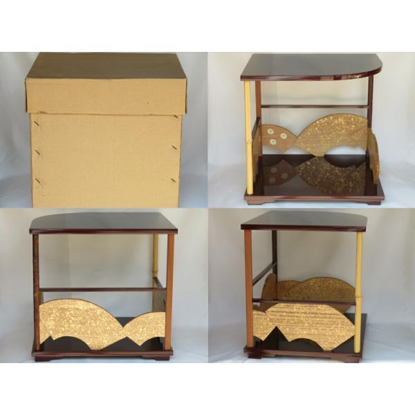 八月☆特売品）鵬雲斎好写 固定式 寿扇棚USED 茶道具 〈税込・送料込