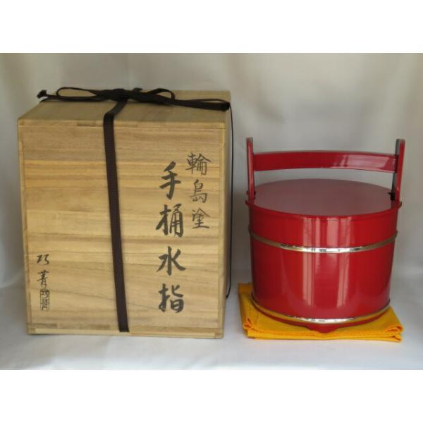 工芸品 朱手桶 水指 茶道道具 茶道具 手桶水指 漆器