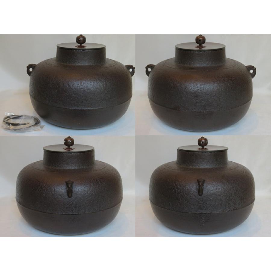 ★中古品★茶道具　高橋敬典造　甑口釜（共箱） 決算）山形県 高橋敬典作 炉用 甑口釜【税込・送料込】【中古】 : ます