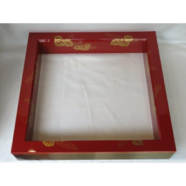 炉縁　輪島塗　四君子　茶平一斎作 炉縁輪島塗四君子茶平一斎作