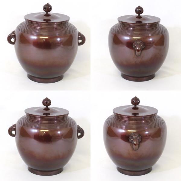 中古】 鋳師 金森紹栄作 口糸目 唐銅皆具 一揃 淡々斎好写 中古】 鋳師 金森紹栄作 口糸目 唐銅皆具 一揃 淡々斎好写