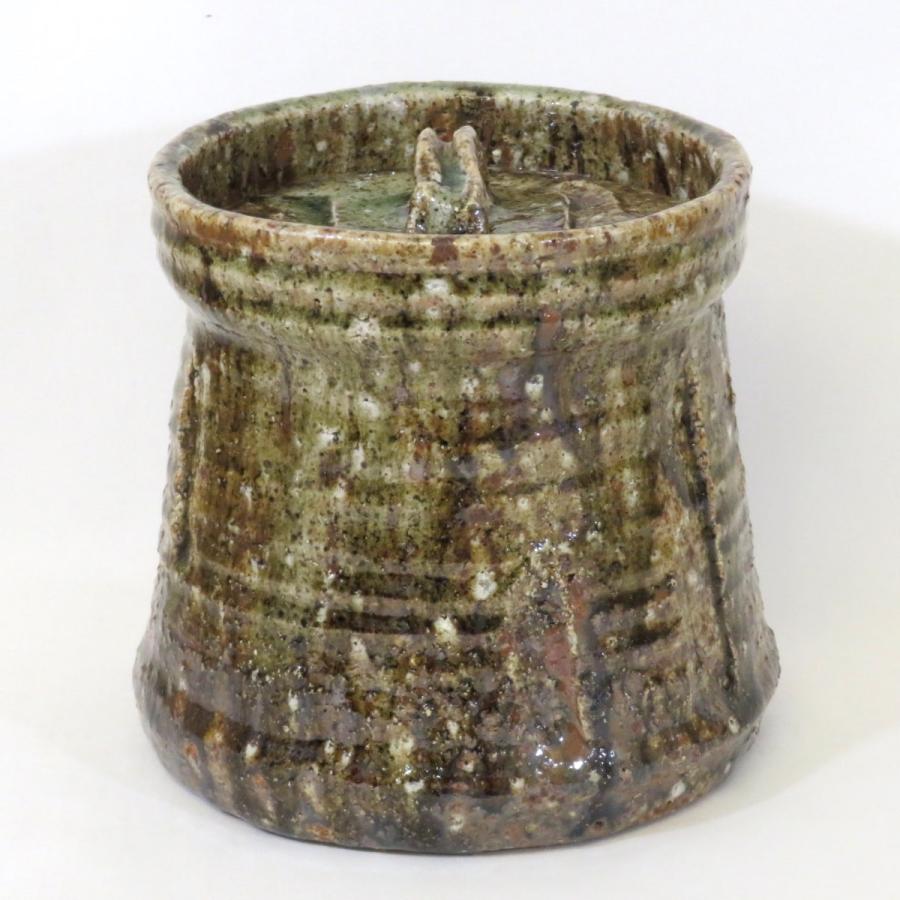 米山窯 米山章臣作 瀬戸伊賀水指 茶道具 茶道具 Y2973-3 共箱