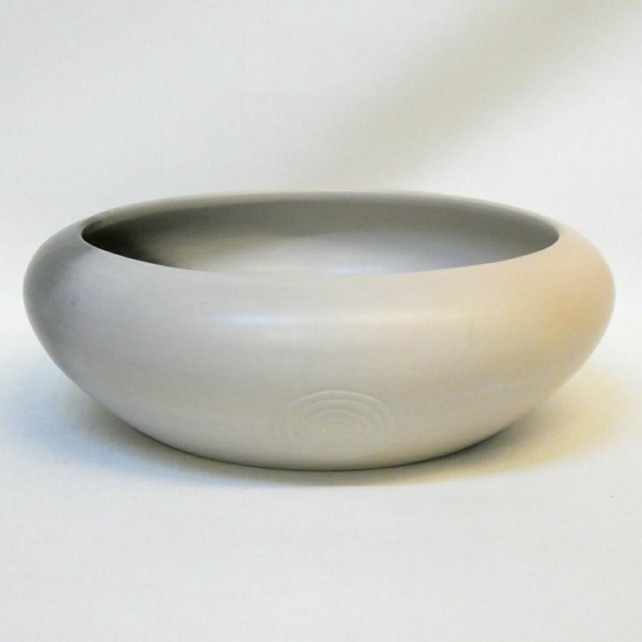 淡々斎好】加州窯 山崎宗元作 渦文 雲華焼 灰器 風炉用 茶道具