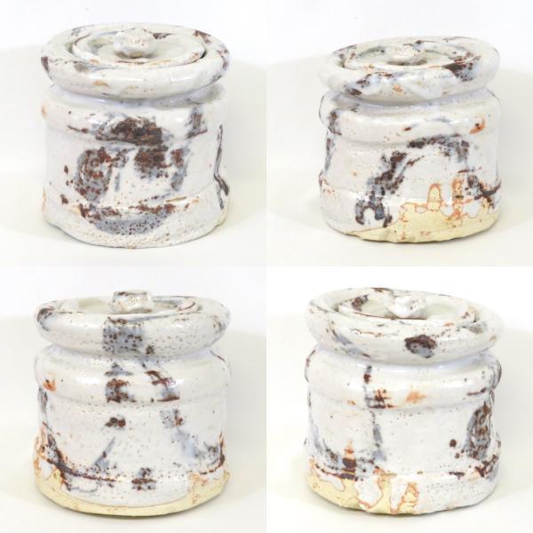 十月の特売品】くろがね窯 竹村脩作 志野 水指 茶道具【中古 美品