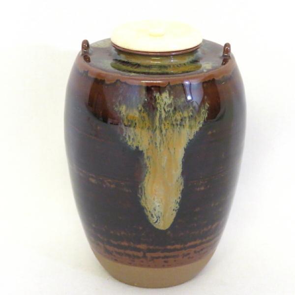 十月の特売品】鬼丸雪山作 高取焼 肩衝茶入 耳付 山椒緞子仕覆 十月の特売品】鬼丸雪山作 高取焼 肩衝茶入 耳付 山椒緞子仕覆