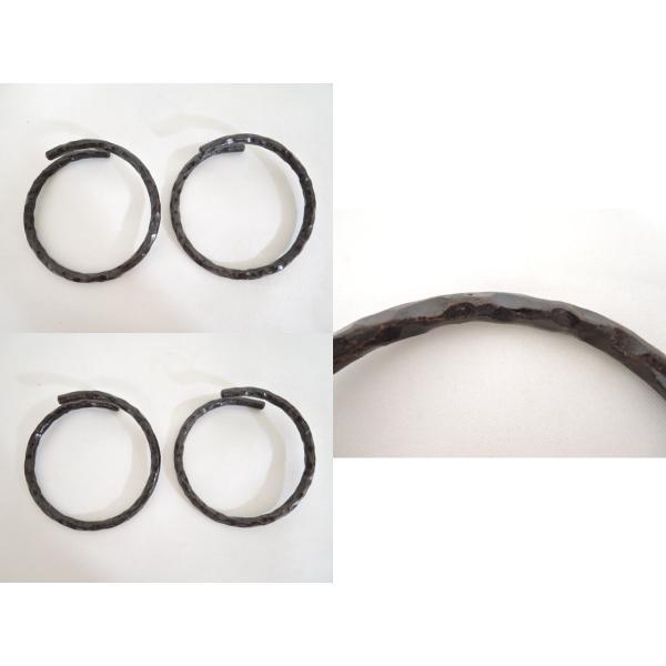 中古】釜師 高木治良兵衛作 鉄石目鐶 釜鐶 茶道具【美品 中古】釜師 高木治良兵衛作 鉄石目鐶 釜鐶 茶道具【美品