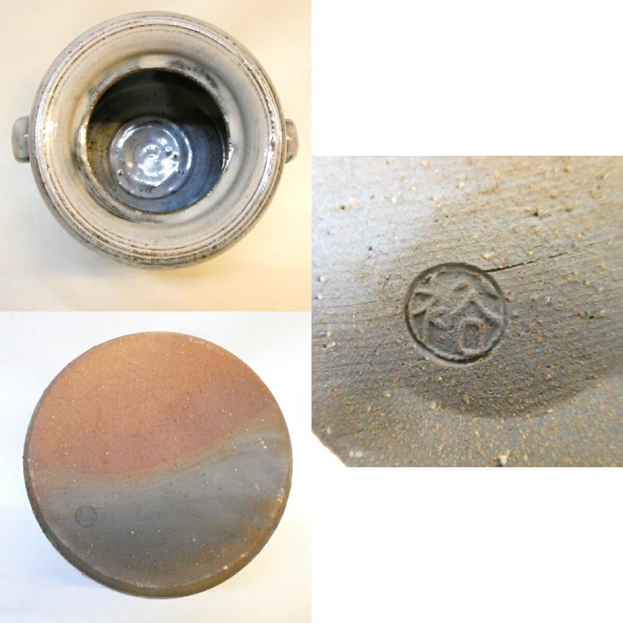 十一月の特売品】県無形文化財 岡田裕作 萩 灰被 水指 塗蓋添え 萩焼