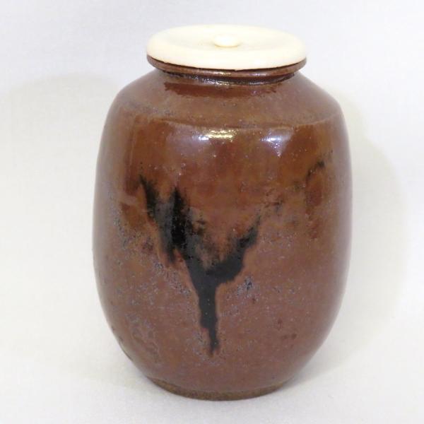 七月の特売品】 岐阜県 山十窯 加藤光右衛門作 瀬戸 茶入 眼鏡箱 七月の特売品】 岐阜県 山十窯 加藤光右衛門作 瀬戸 茶入 眼鏡箱