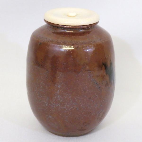 七月の特売品】 岐阜県 山十窯 加藤光右衛門作 瀬戸 茶入 眼鏡箱 七月の特売品】 岐阜県 山十窯 加藤光右衛門作 瀬戸 茶入 眼鏡箱