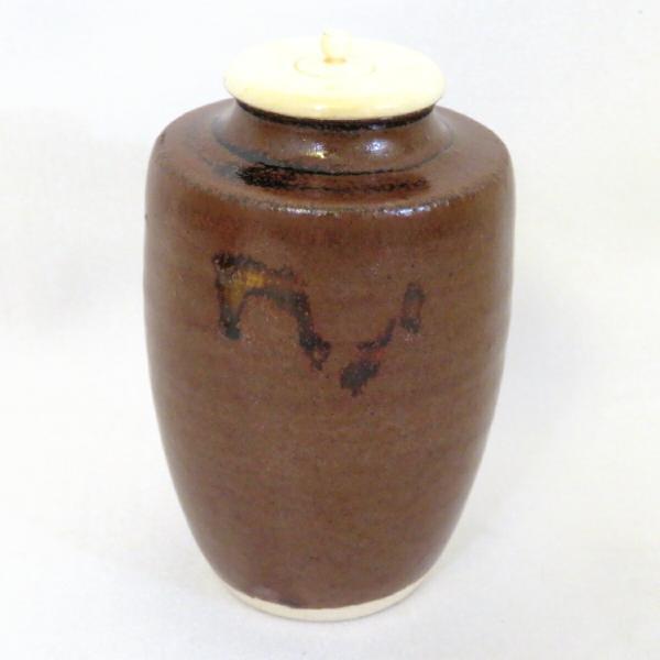 十一月の特売品】 岐阜県 加藤弥右衛門作 瀬戸 肩衝茶入 眼鏡箱