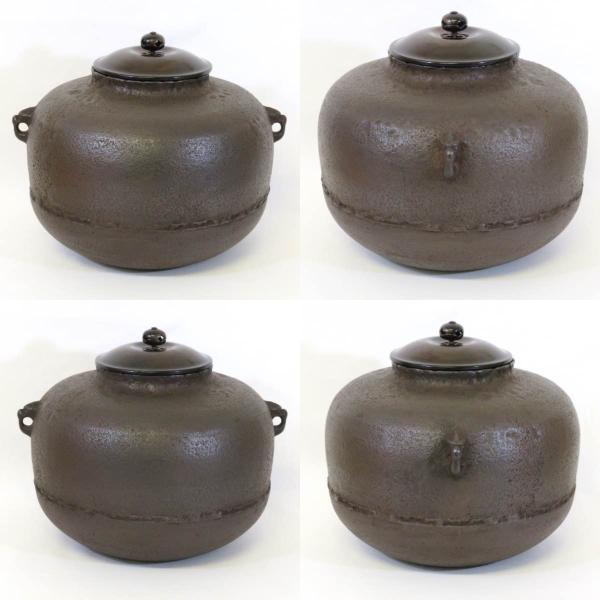 八月の特売品】初代 門脇喜平作 繰口丸釜 伝来写 利休型 炉用 八月の特売品】初代 門脇喜平作 繰口丸釜 伝来写 利休型 炉用