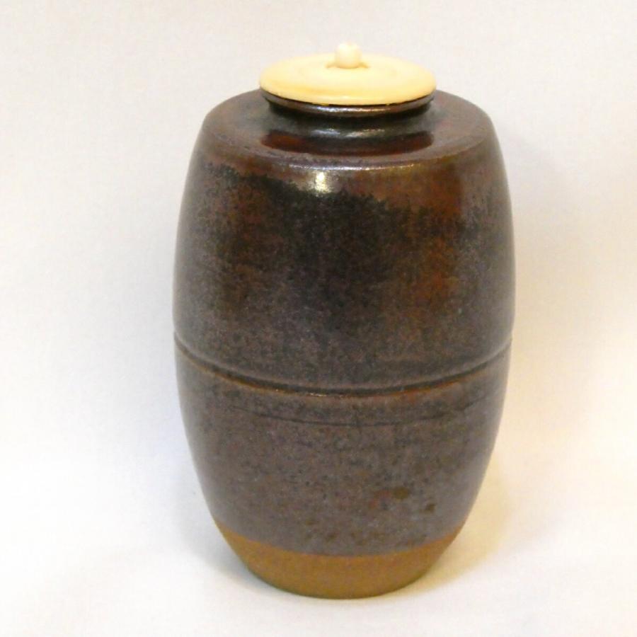 真作保証 鬼丸雪山 自作 高取焼 コレクター放出品 茶道具 福岡県 ◎【真作保証】 鬼丸雪山 自作 高取水指 高取焼 小石原焼 民芸 遠州七