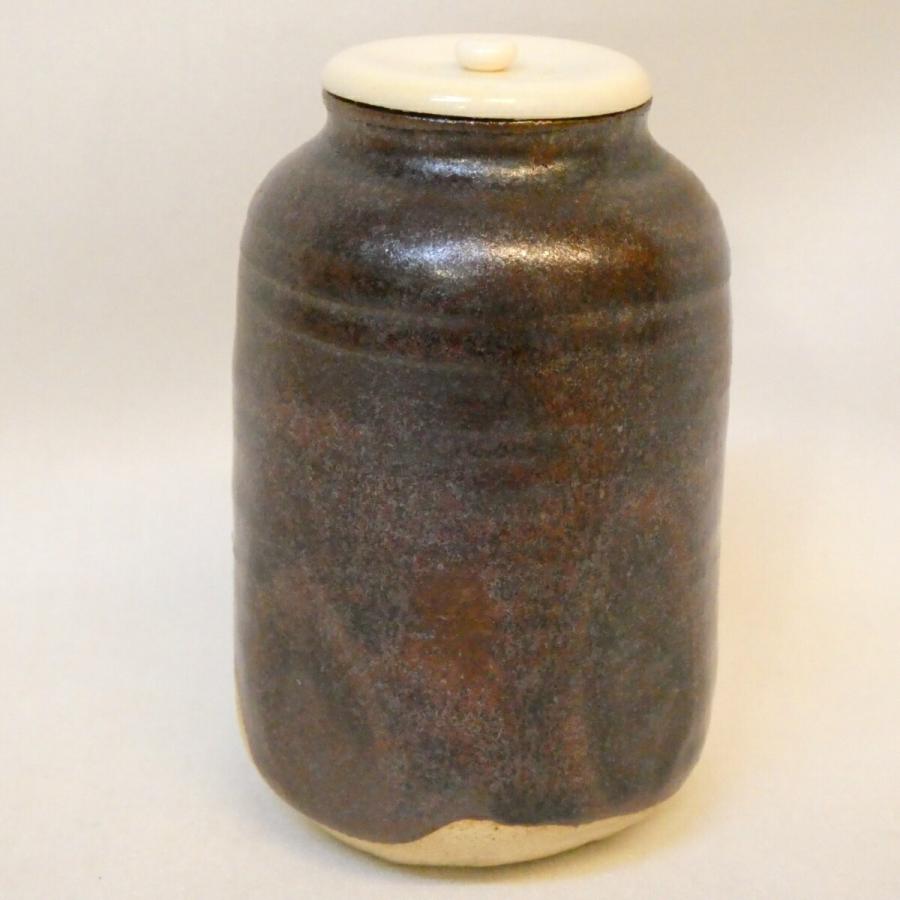 中興名物写】川本了生作 澪標写 茶入 織部 中興名物 金剛金襴仕覆
