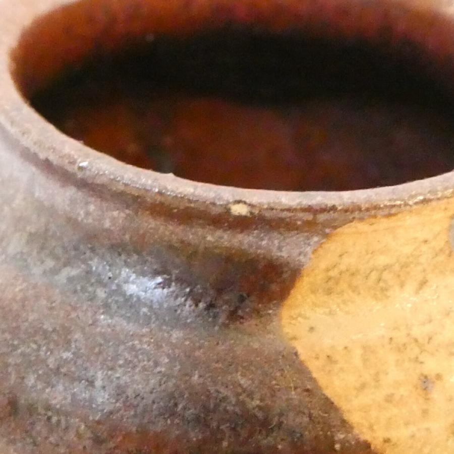 中興名物写】川本了生作 澪標写 茶入 織部 中興名物 金剛金襴仕覆