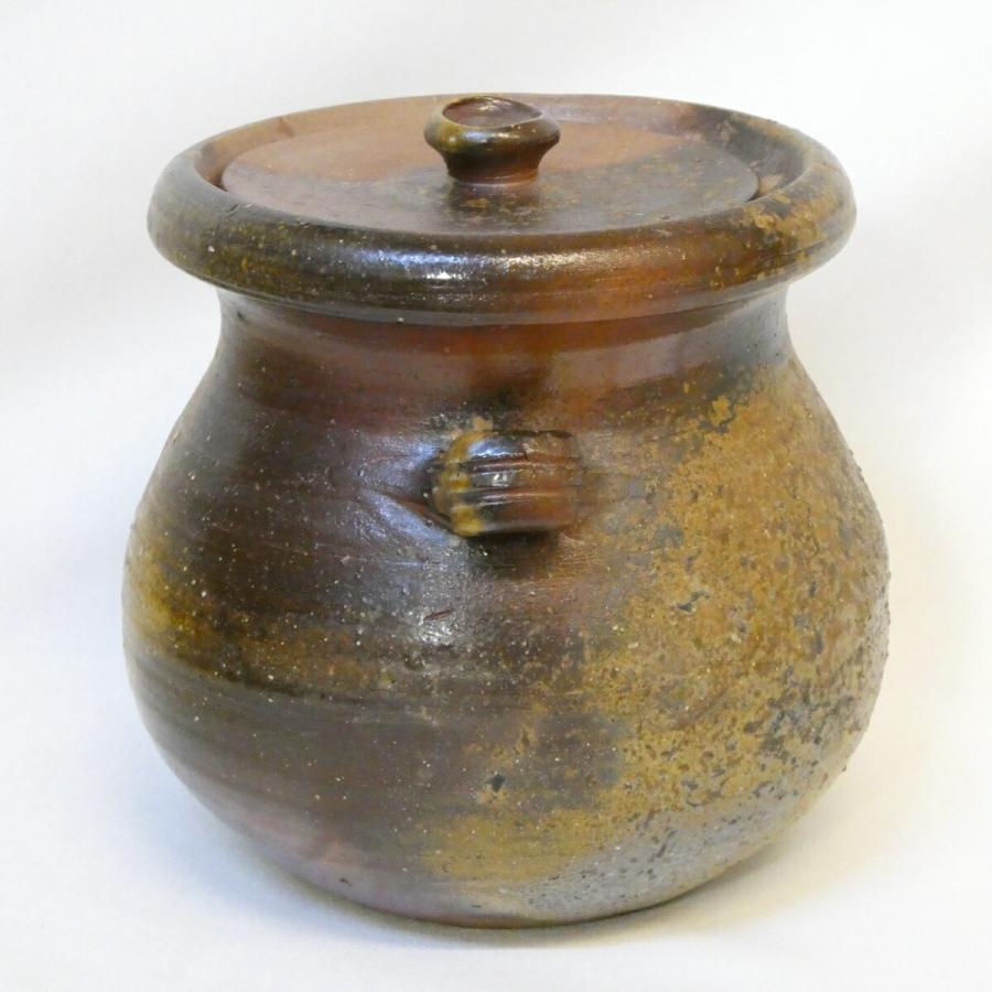 陶器 耳付水指 茶道具 備前焼 柴岡信義 美術品・アンティーク