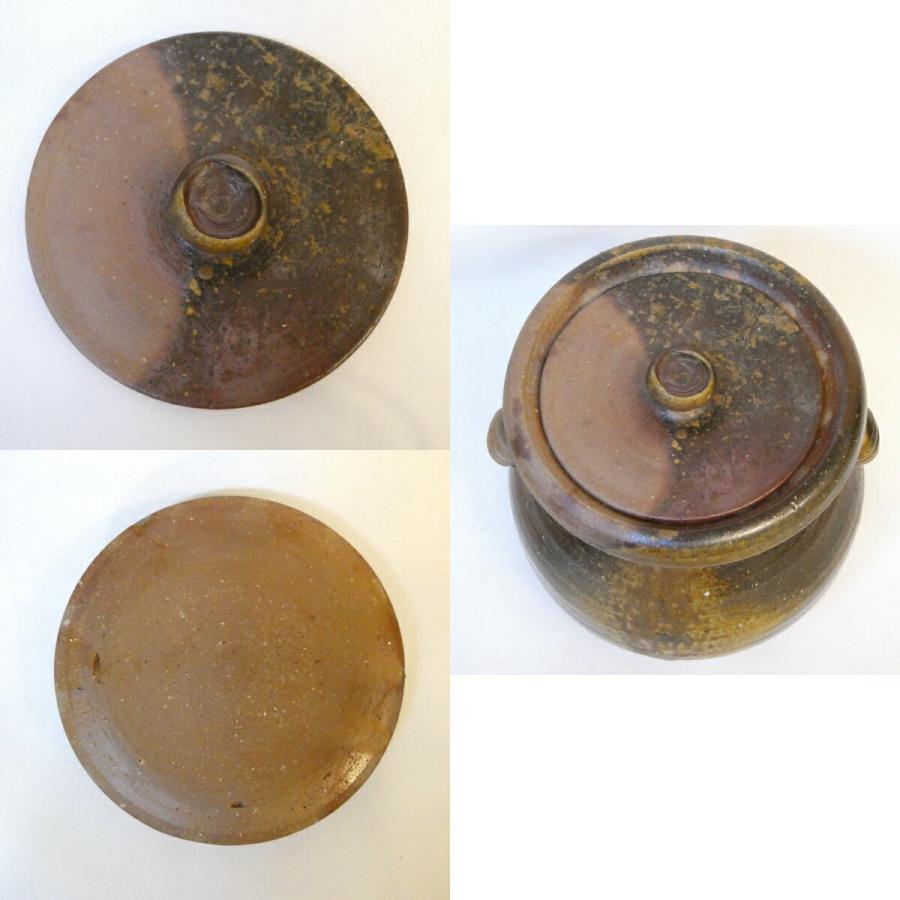 陶器 耳付水指　茶道具　備前焼　柴岡信義 五月の特売品】備前焼 柴岡信義作 耳付水指 茶道具【中古 美品