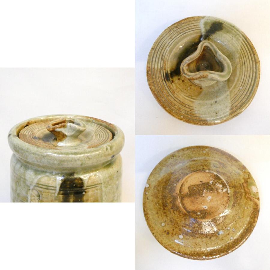八月の特売品】佐治光寿作 美濃伊賀 細水指 中置 茶道具【中古