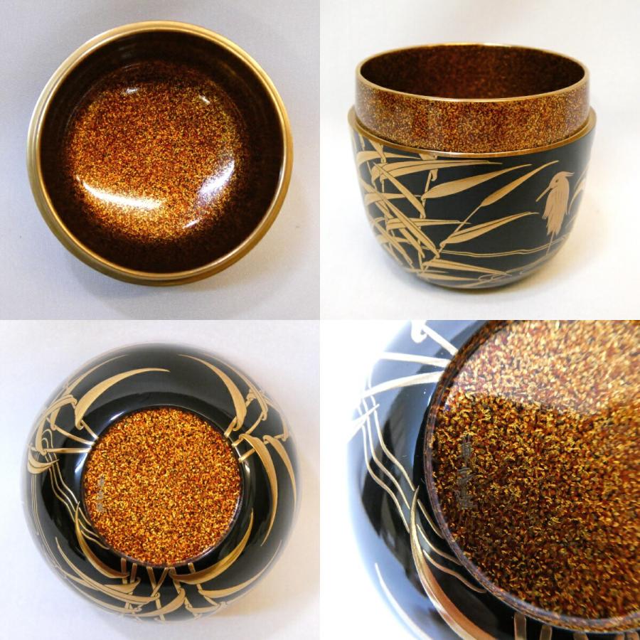 笹露蒔絵中棗 茶道具懐石茶箱鵬雲斎坐忘斎淡々斎即中斎七事式水屋道具