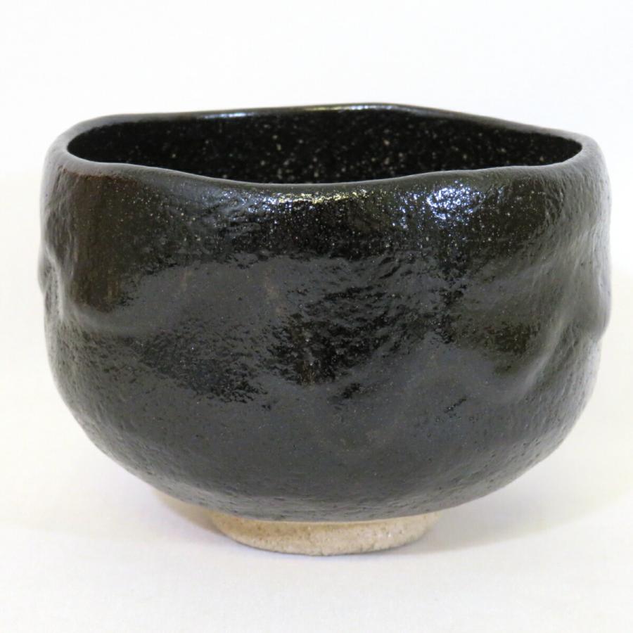 年末特売品】園部玄哉作 黒茶碗 幕釉 黒楽 茶道具 【中古 美品