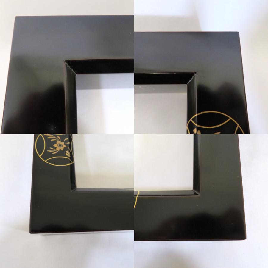 一月の特売品】塗師 西條一斎作 四季七宝蒔絵 炉縁 木製 真塗 茶道具 