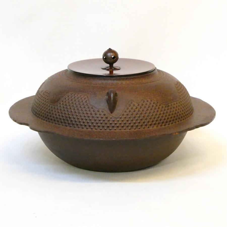 茶器・茶道具/釜】透木釜 桜川透木釜_61☆釜師 佐藤清光【桜川