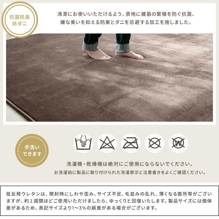 ラグ 2畳 厚手 低反発 ラグマット 185×185cm 低反発ラグ おしゃれ 北欧