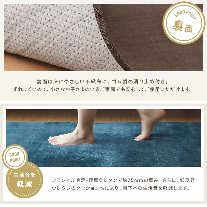 キッチンマット240 60×240cm 低反発 フランネルマット 60cm幅 極厚