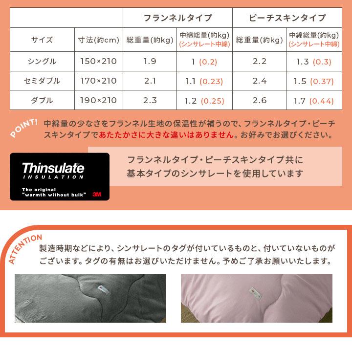 掛け布団 シングル シンサレート 洗える 掛布団 軽くてあたたかい 抗菌防臭 防ダニ 清潔 ウォッシャブル ロングサイズ 春 秋 冬｜uno-billion｜16