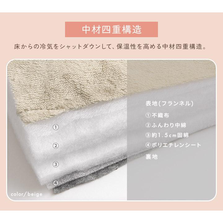 こたつ敷布団 長方形 日本製 綿100％  190×240cm 無地 ブラウン こたつ敷き布団 長方形 あったか こたつ敷布団 190×240cm こたつ