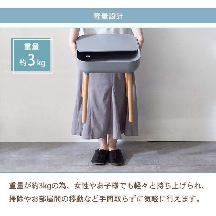 収納サイドテーブル RECT ケーブル穴付き 収納 サイドテーブル ミニ