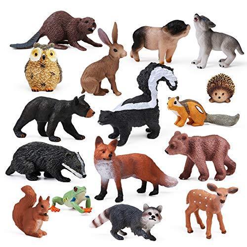 最適な材料 16pcs UANDME Forest 並行輸入 Figurin Creatures Woodland  Figures Baby Animals その他おもちゃ