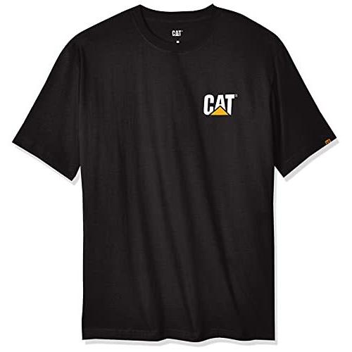 ベストセラー Caterpillar 並行輸入 X-Large  ブラック  (レギュラー、ビッグ&トールサイズ) Tシャツ トレードマーク メンズ 半袖