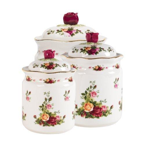 Royal Albert Old Country Roses Canisters Set of 3 by Royal Albert 並行輸入 キッチン、日用品、文具 キッチン、台所用品