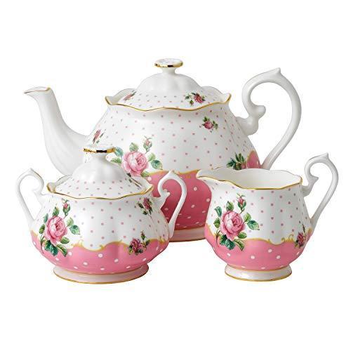 Royal Doulton 3-Piece New Country Roses Tea Party Cheeky Set  Pink b 並行輸入