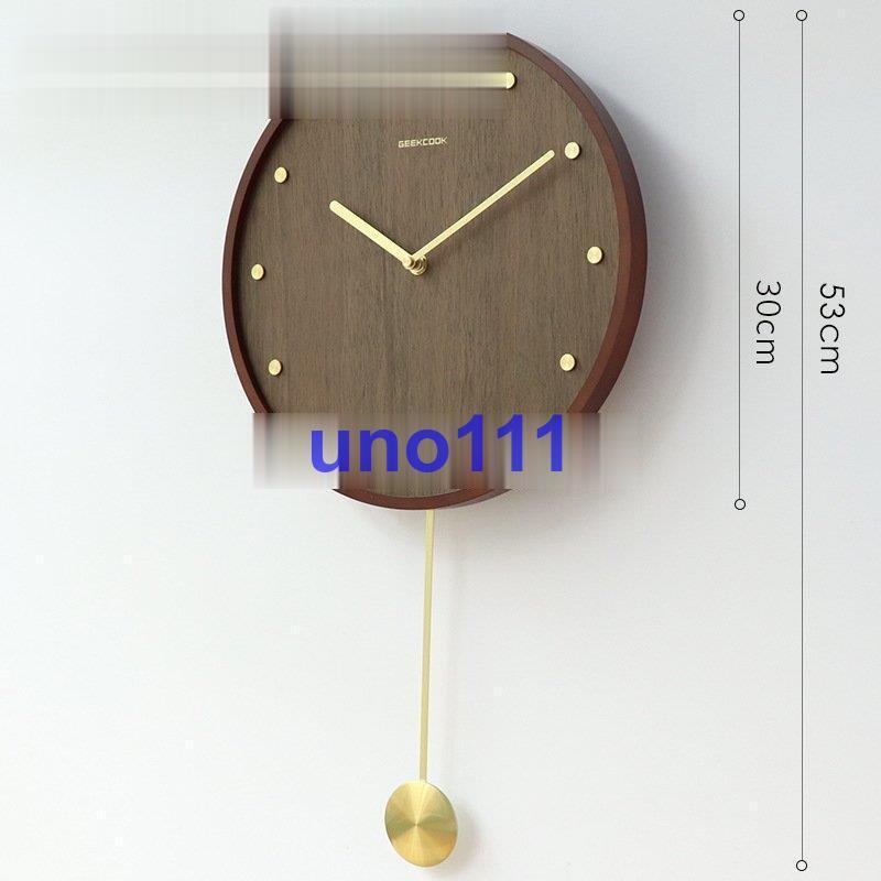 壁掛け時計 壁掛時計 掛け時計 木製 振り子時計 モダン シンプル 静音 北欧 クラシック ナチュラル ウォールクロック デコレーション 個性的 おしゃれ 30cm