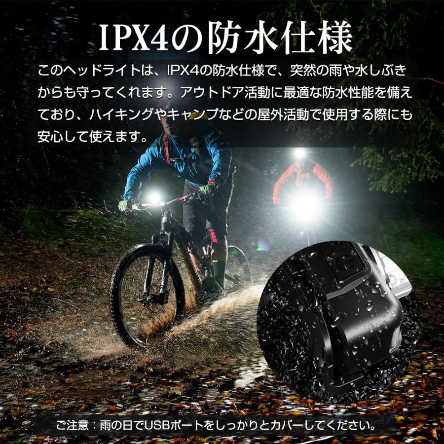 *ランキング1位*ヘッドライト 充電式 LED ヘッドランプ センサー ズーム式 軽量 防水 登山 キャンプ 釣り 作業 地震 停電 非常時用 Ｍ057｜unocoline｜10