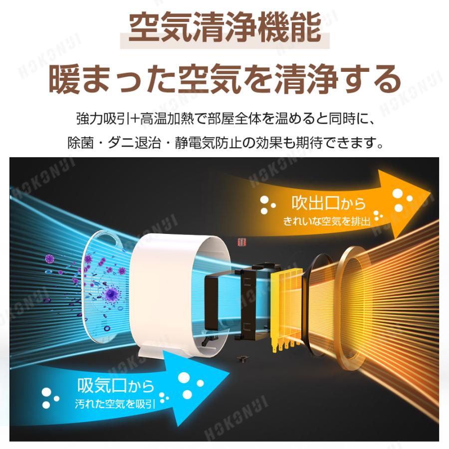 ヒーター セラミックヒーター 小型 2秒速暖 暖房 大風量 PSE認証 ファンヒーター 2段階 寝室 脱衣所 強力 XH1201｜unocoline｜09