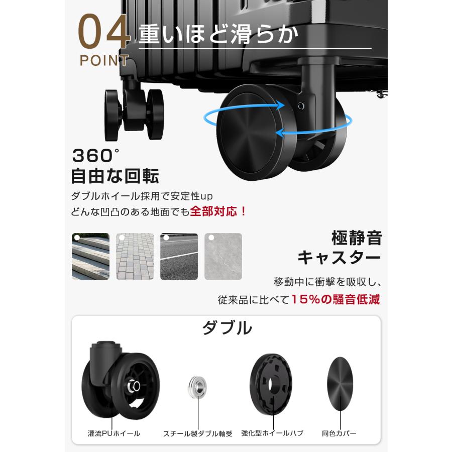 【即納】スーツケース 機内持ち込み 超軽量 大容量 多機能 USB 静音 Lサイズ 28インチ キャリーバッグ ダイヤル 旅行 海外 | ブランド登録なし | 05