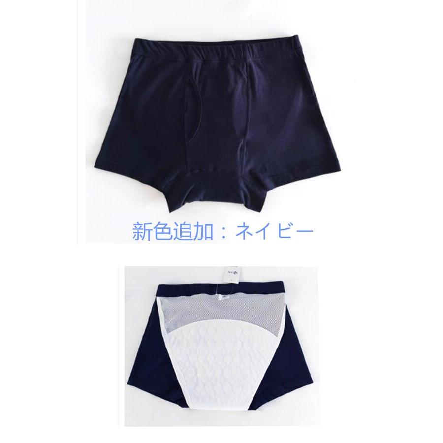 尿シミ対策 ボクサーパンツ 2柄2枚組 染み出し防止 前も後ろも安心
