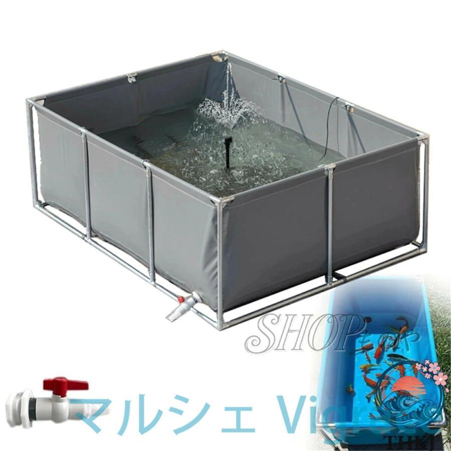 プール 大きい 大型水槽 フレームプール イージーセットプール 錦鯉 プール 簡易水槽 空気入れ不要 長方形プール 防水シート 大型プ_2