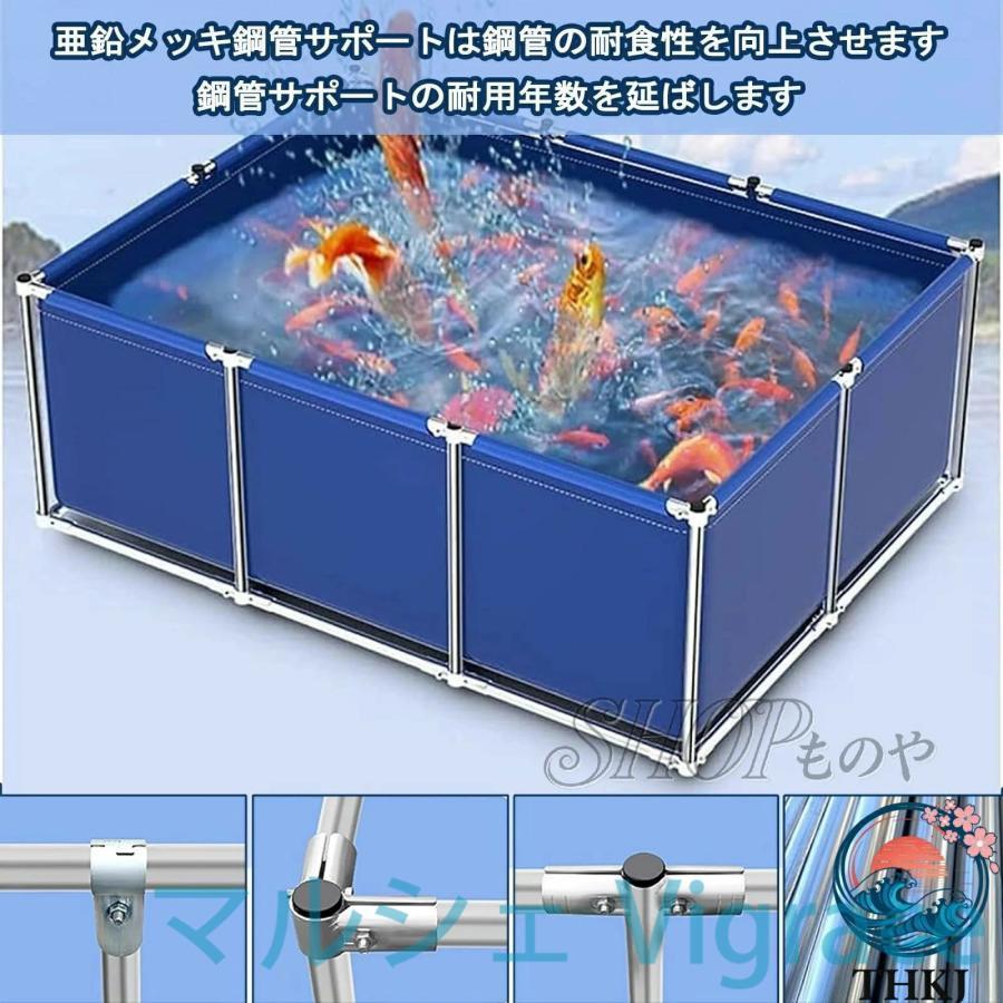 プール 大きい 大型水槽 フレームプール イージーセットプール 錦鯉 プール 簡易水槽 空気入れ不要 長方形プール 防水シート 大型プ_5