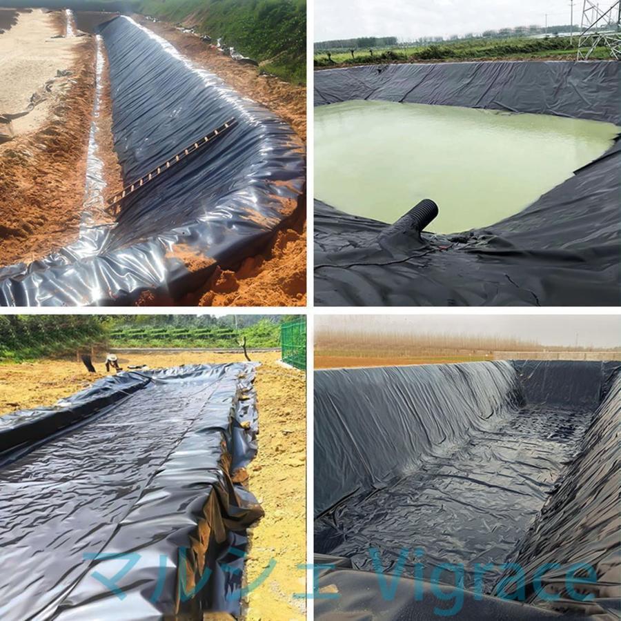 人工池用防水シート 透湿防水シート 屋外池用池ライナー 池スキン小魚池ライナーゴム製池タープ簡単に切断できる下敷き 噴水 滝ウォーターガーデン用_4