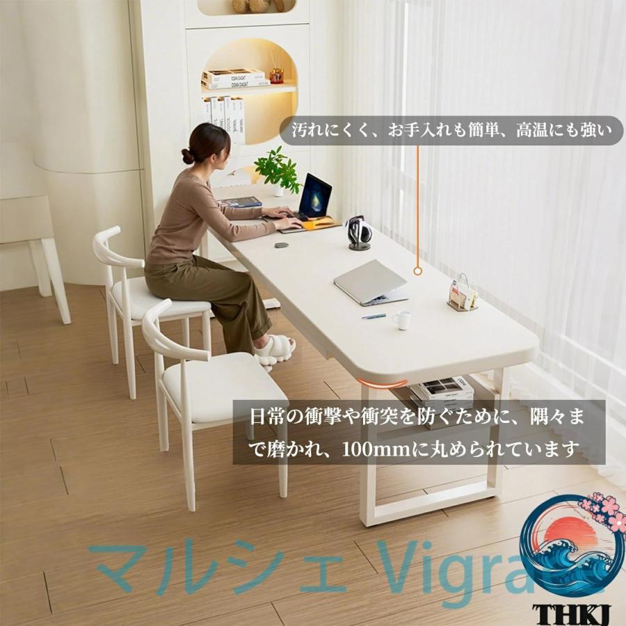パソコンデスク ゲーミングデスク 机 pcデスク 棚付き 耐荷重400kg 無垢材 厚さ4.5cm PC作業台 学習机 コンパクト 省スペース 在宅勤務 頑丈で組立簡単 おしゃれの画像