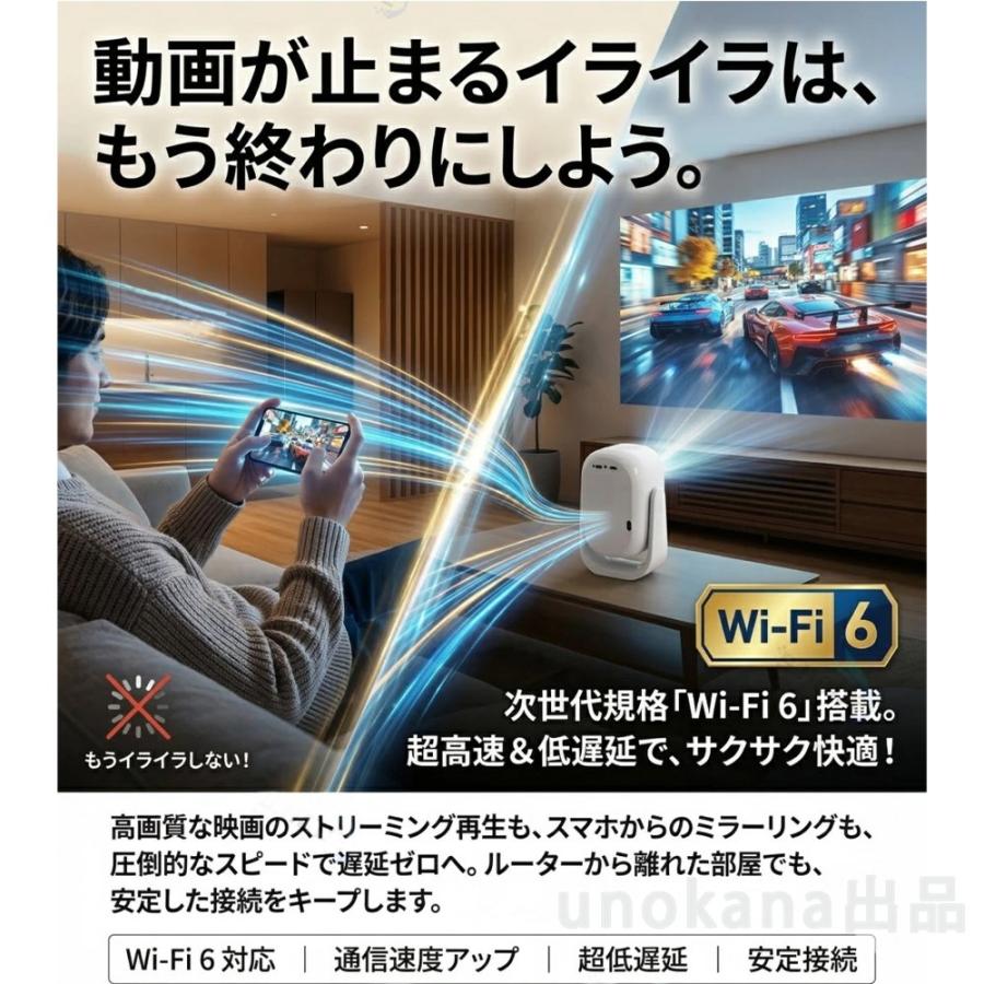 プロジェクター 家庭用 天井投影 オートフォーカス 自動台形補正