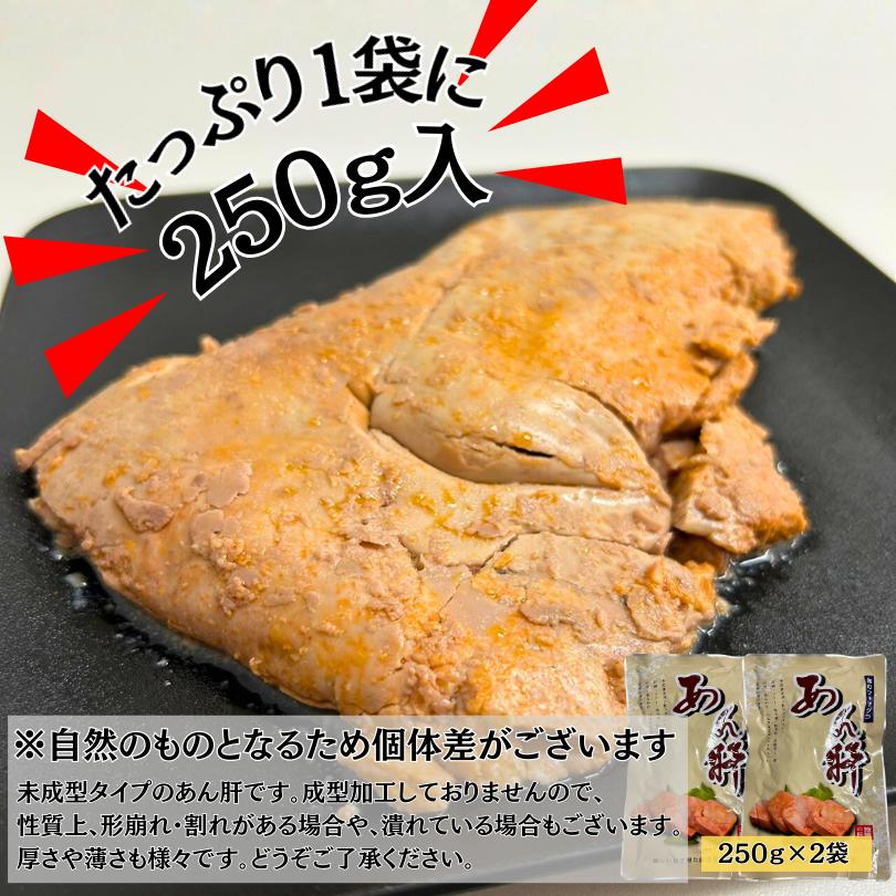 あん肝 あんきも 250g×2 珍味 未成型 送料無料 常温 無着色 保存料不使用 レトルトパック アン肝 あんこうの肝 中国産 鮟鱇 ...