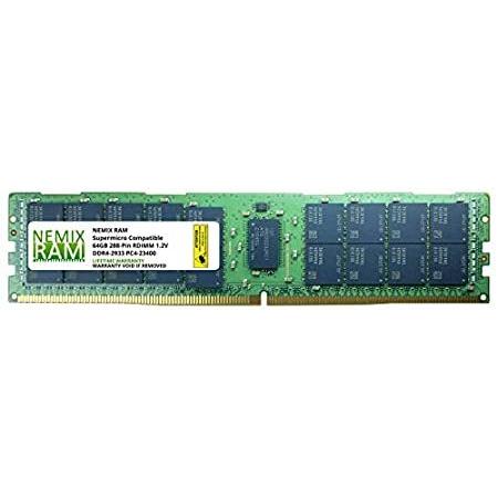 64GB DDR4-2933 PC4-23400 RDIMM Memory for Supermicro H11DSi AMD EPYC by Nem 送料無料