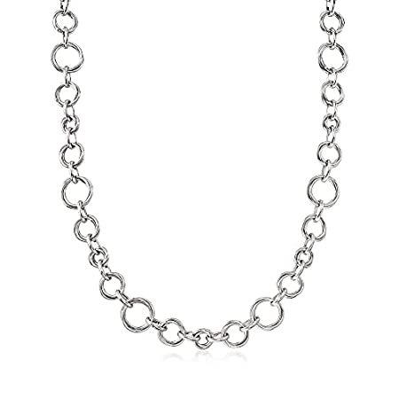 Ross-Simons Italian Sterling Silver Multi-Size Oval-Link Necklace. 42 inche 送料無料